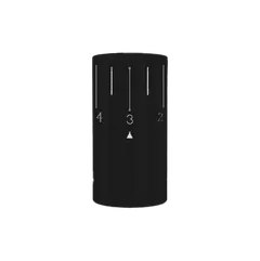 Термостатическая головка Delta PEARL M30x1,5 RAL 9005 (Черный мат)